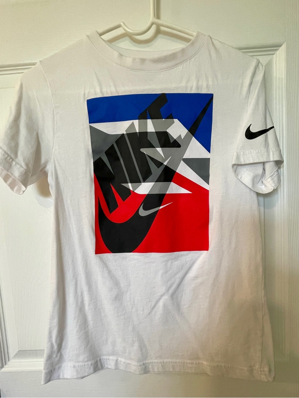 Boys Nike 3Brand Short-Sleeve Tee with Multicolor Geometric Logo
